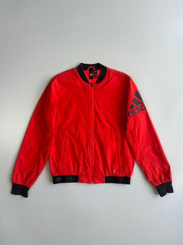 Adidas Oversized Logo Sleeve Nylon Bomber Jacket (M)
