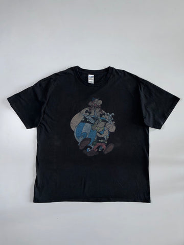 Vintage Asterix & Obelix Faded Cartoon Graphic T-Shirt Black | Gildan Premium (2XL/3XL)