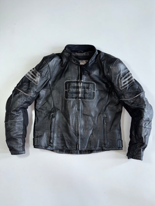 Shift Advanced Technology Superior Design Genuine Leather Distressed Armored Moto Jacket (M)