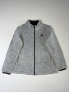 Black Yak Sherpa Lined Knit Fleece Zip Jacket – Heather Grey Women’s (S)