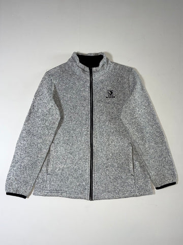Black Yak Sherpa Lined Knit Fleece Zip Jacket – Heather Grey Women’s (S)