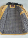 Marlboro Classics Tan Canvas Work Jacket with Leather Collar and Plaid Lining (XL)