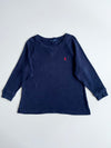 Ralph Lauren Navy Raglan Crewneck Sweatshirt with Red Pony  woman’s – (L)