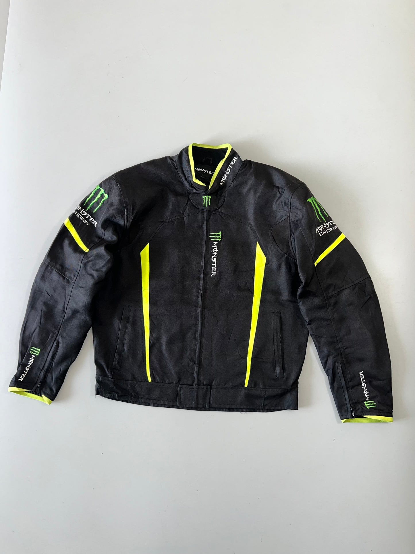 !                                                                                                                                                         Monster Original RARE Racing Jacket PADDED(Pads are removable) (L)