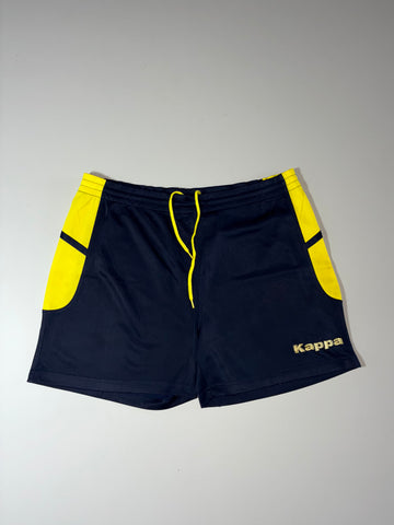 Kappa Embroidered Logo Football Shorts – Navy/Yellow (W:34) (L:18)