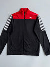 Adidas Black & Red Colorblock Track Jacket (L)