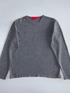 Hugo Boss | V-Neck Fine Knit Sweater | Charcoal (M)