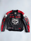 Icon “Skull Jacket” Genuine Leather Motorcycle Jacket Back Padded (M)