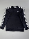 Adidas Originals Black 3-Stripes Crewneck Sweatshirt (S)