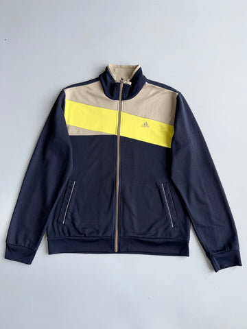 Adidas Colorblock Track Jacket | Navy Beige Yellow (XL)