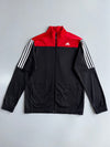 Adidas Black & Red Colorblock Track Jacket (L)