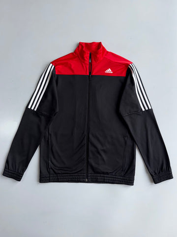 Adidas Black & Red Colorblock Track Jacket (L)