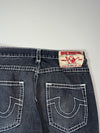 Vintage True Religion Big Stitch Black Wash Jeans (W:36) (L:43)
