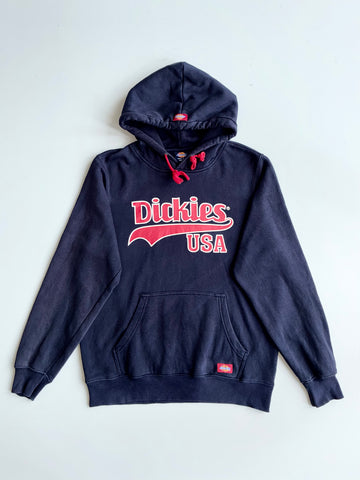 Dickies USA Navy Blue Spell-Out Logo Hoodie (M)