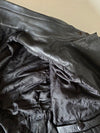 Vintage Black Genuine Leather Moto Biker Jacket Padded  (L)