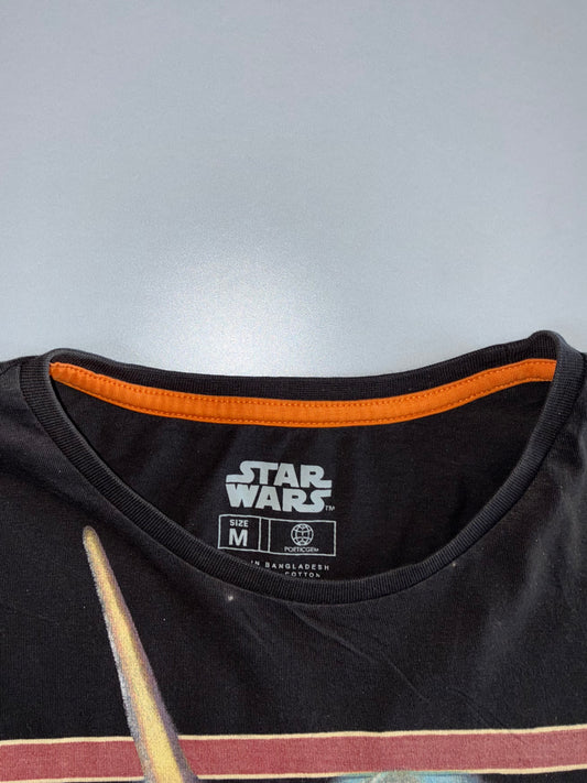 Star Wars A New Hope Vintage Poster Graphic T-Shirt Black (M)