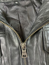 Gabba | Black Leather Jacket – Quilted Shoulder Four Pocket | (S/M)