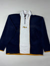 Vintage 90s FILA Colour Block Quarter Zip Fleece – Navy/Grey – (XL)