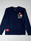 Roots Canada Multi-Patch Crewneck Sweatshirt Navy Blue, (M)