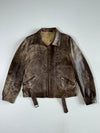 Vintage Premium Original Furr Inside Leather Jacket (S/M)