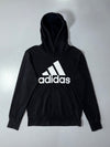 Adidas Big Logo Pullover Hoodie – Black, (M)
