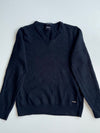 Hugo Boss Slim Fit Italian Yarn V-Neck Sweater – Black (XXS)