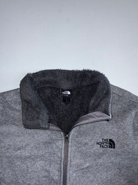 The North Face Grey Fleece Sherpa Collar Full-Zip Jacket (L)