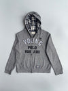 Young Polo Vigor | Grey Zip Hoodie Plaid Lined | (S)