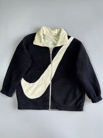 Nike Big Swoosh Reversible Sherpa Fleece & Ripstop Jacket (L/XL)
