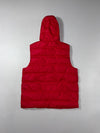 Puma Hooded Puffer Gilet – Red & Black Sleeveless Padded Vest (L)