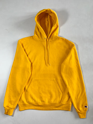Vintage Champion Yellow Classic Pullover Hoodie (M)