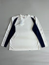 New Balance Colorblock Long Sleeve Running Top – White/Navy (XL)
