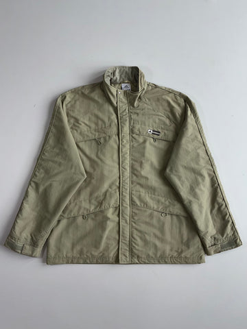 Vintage Y2K Adidas Olive Khaki Utility Field Jacket – Multi Pocket (2XL/3XL)