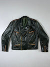 Braided Premium Leather Biker Jacket (M)