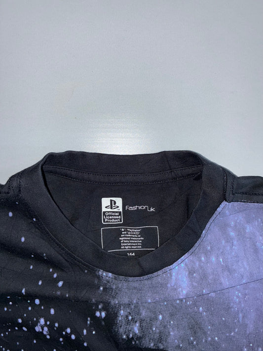 PlayStation | Galaxy Print Long Sleeve Tee | Black (M)
