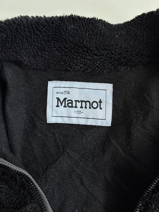 Marmot Black Sherpa Fleece Full-Zip Jacket – (M)