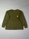 Carhartt WIP Olive Green Long Sleeve Pocket Tee (L)