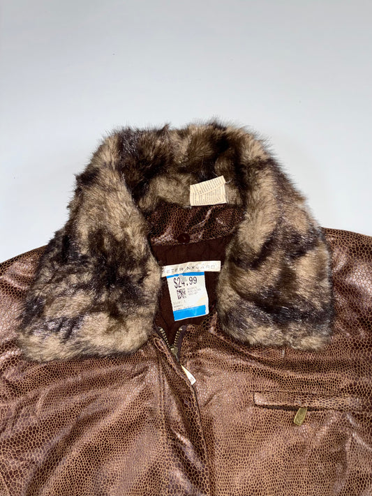Peter Nygard (Detechable Coller)Premium Original Pure Leather Jacket Womens (M)