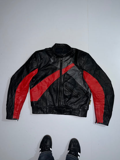 ZRare) Super Premium Original Leather Biker Jacket (PADDED) (M/L)
