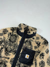 Carhartt WIP Jacquard Sherpa Fleece Jacket – Beige/Black (S)