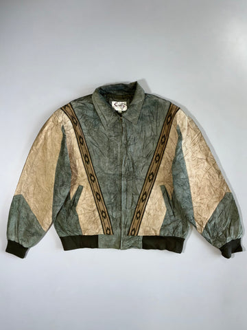 Vintage Western Premium Original Sued Leather Jacket (L/XL)