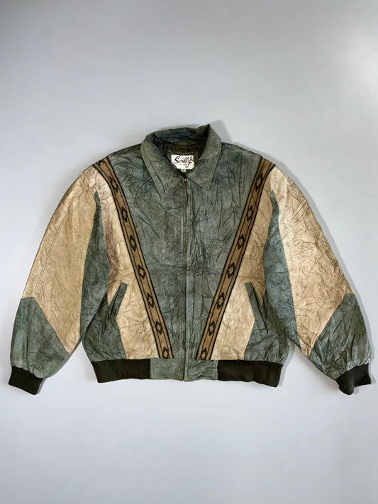 Vintage Western Premium Original Sued Leather Jacket (L/XL)