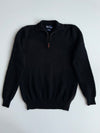 Polo by Ralph Lauren Black Lambswool Quarter Zip Sweater (M)