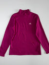Vintage Adidas Mock Neck Ribbed Long Sleeve Top – Magenta (S)
