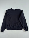 Champion Eco Authentic Black Blank Crewneck Sweatshirt (S)