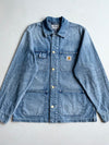 Carhartt WIP Light Wash Denim Michigan Chore Coat (XL)