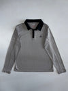 Adidas Climawarm Long Sleeve Rugby Polo in Silver Grey (L)