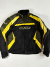 AXO Black, Yellow & Olive Textile Motorcycle Jacket – Made in Romania Padded (L)