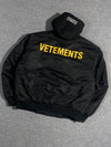 ZVetements Oversized Black Bomber Jacket – Rare Streetwear (L/XL)