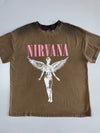Nirvana In Utero Style Band Tee | Brown | (3XL)